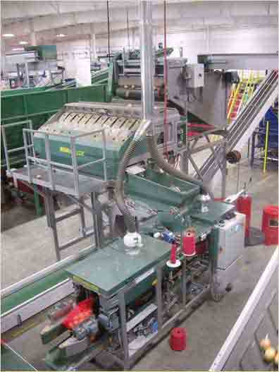 Weighing and packing line with a multi-head electronic weigher and a JN-ZK1 bagging machine.