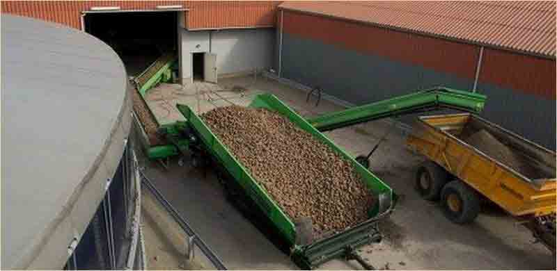 Birds view of a fully automated bulk storage filling system.